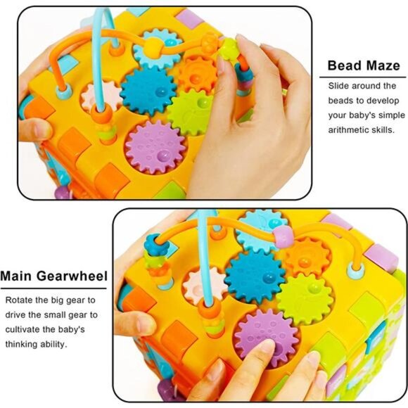 6-in-1 Learning Activity Center Play Square with Musical Toys, Educational Toys - Picture 5 of 7